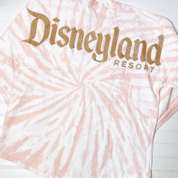 NEW Disney Spirit Jersey Disneyland Resort Tie-Dye Briar Rose Gold Glitter Sz M - Picture 6 of 10